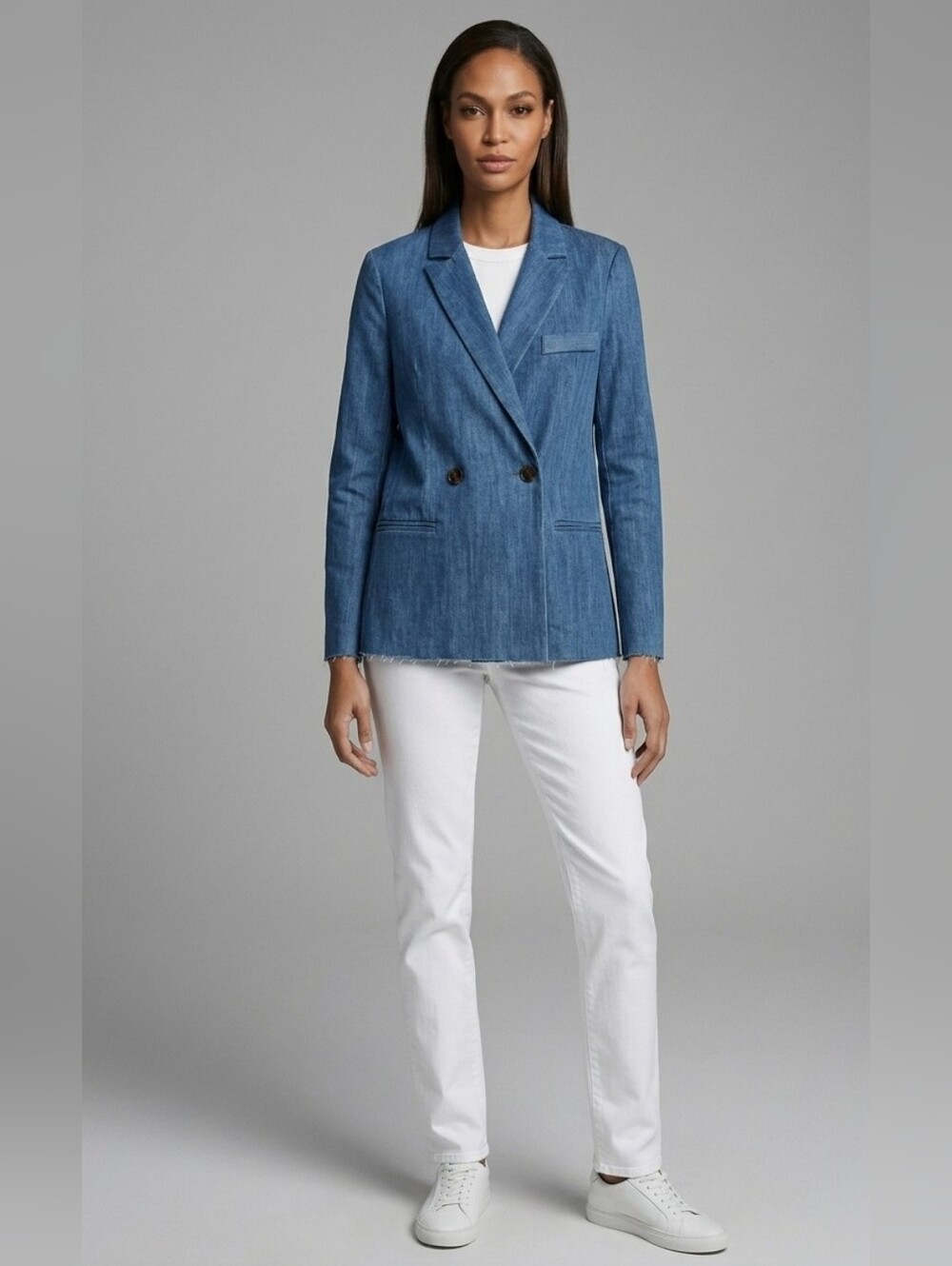 Dixie | Double-breasted Denim Blazer